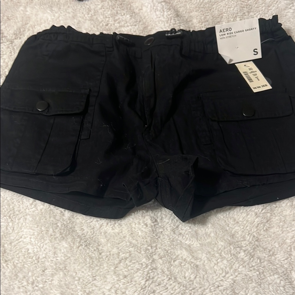 Women's Black Cargo Shorts